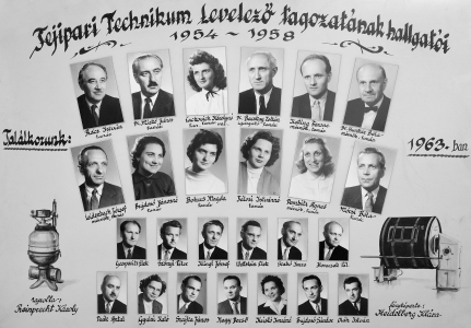 TEJIPARI TECHNIKUM LEVELEZO TAGOZATÁNAK HALLGATÓI 1954-1958.