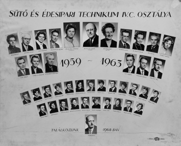 SÜTÕ ÉS ÉDESIPARI TECHNIKUM IV.C. OSZTÁLYA 1959-1963