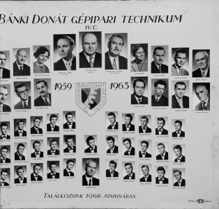 BÁNKI DONÁT GÉPIPARI TECHNIKUM IV.C. 1959-1963