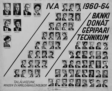 BÁNKI DONÁT GÉPIPARI TECHNIKUM IV.A 1960-64