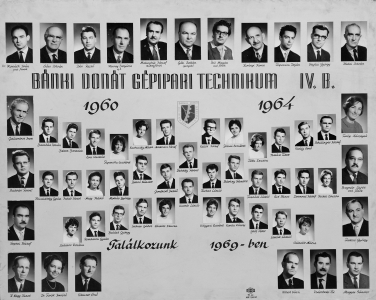 BÁNKI DONÁT GÉPIPARI TECHNIKUM IV.B 1960-64