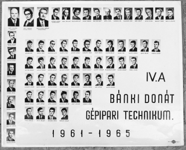 BÁNKI DONÁT GÉPIPARI TECHNIKUM IV. A 1961-1965